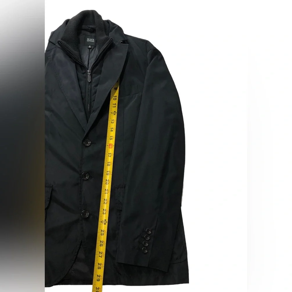 Black Saks Fifth Avenue Water Repellent Blazer Coat Jacket Mens Small Workwear